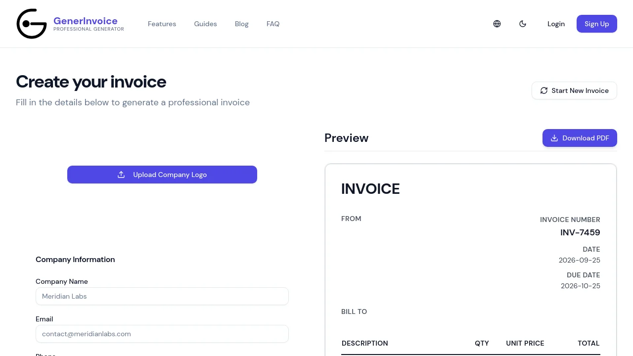 https://www.generinvoice.com/